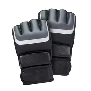 Gants de combat MMA professionnels en cuir PVC demi-doigts pour adultes, gants de grappling et de boxe pour hommes, gants de MMA professionnels - Product Image 5