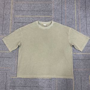 เสื้อยืดสตรีทแวร์ทรงบ็อกซี่ผ้าคอตตอนหนานุ่ม โอเวอร์ไซส์ สไตล์ลำลอง ลุคยูร์เบิ้น คอริบ  ผ้าฟอกสี  เสื้อเปล่าสำหรับงานสกรีน - Product Image 5