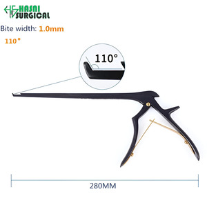 Pinza Kerrison de Acero Inoxidable, Manual, Negra, 110 Grados, Ancho de Mordida 1.0 mm, Certificación CE, Instrumento de Cirugía General y Ortopedia - Product Image 1