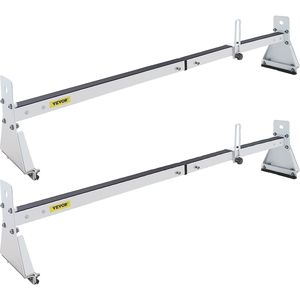 Portapacchi Regolabile in Acciaio per Furgoni, Portascala a 2 Barre, Capacità 150 kg, Barre Trasversali 132-162 cm, Fermo Scala, Adatto per Furgoni - Product Image 1
