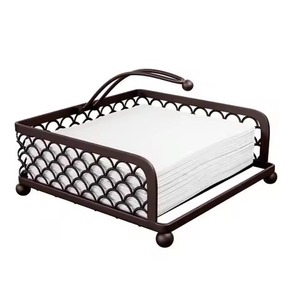 Polished Metal Napkin Stand For Dining Table And <b>Kitchen</b> Decorative <b>Tissue</b> <b>Holder</b> For Home Office And Restaurant - Product Image 4