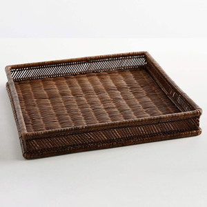 Luxury <b>storage</b> <b>tray</b> made from rattan great quality natural fiber organizer <b>trays</b> for home decor - Product Image 1