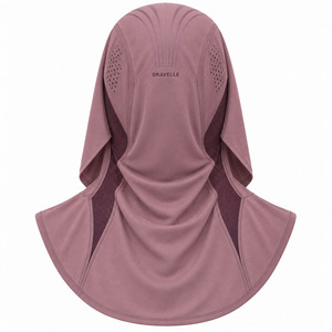 Hooded Rose Gold Hijab Breathable Mesh Panels Modest Activewear Performance Athletic Running <b>Head</b> <b>Cover</b> - Product Image 2