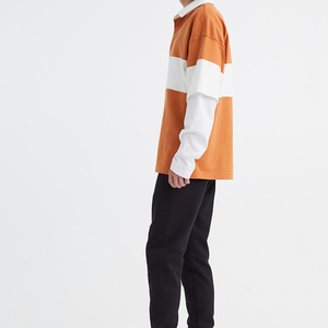 Novedad Otoño 2025: Camiseta Deportiva Casual de Manga Larga para Hombre, Estilo Americano, Tejido Sólido, Cuello Solapa, Transpirable, Poliéster/Algodón 220g - Product Image 4