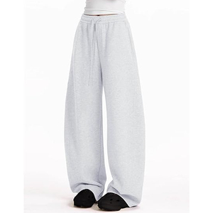 Pantalon Baggy Unisexe en Gros, Pantalon de Survêtement Rayé Ample à Jambes Larges, Style Streetwear, 100% Coton Molletonné, Taille Élastique - Product Image 4