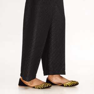 PL4053ผู้หญิงสีดำตรง Chikan ประดับกางเกงขายาว - Product Image 1