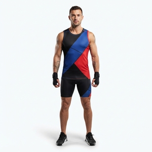 เสื้อกล้าม MMA แบบซับลิเมชั่นสั่งทำพิเศษสำหรับผู้ชาย พร้อมโลโก้ ชื่อ และหมายเลขตามต้องการ เสื้อแขนกุดสำหรับออกกำลังกายและเล่นกีฬา - Product Image 6