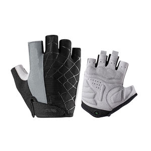 Gants de cyclisme d'hiver, design personnalisé, lavage en machine, demi-doigts, antidérapants, fermeture auto-agrippante, haute qualité, unisexe - Product Image 1