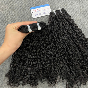 Top selling product Black Steam Pixie Curly Raw Hair Bundle Weft Hair Extensions No Shedding No <b>Tangles</b> - Product Image 6