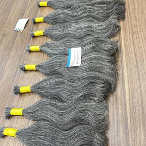 GRAN OFERTA Extensiones de Cabello de Primera Calidad al por Mayor, Color Gris, Cabello Virgen, Proveedor de Cabello Humano Vietnamita 100% - Product Image 5
