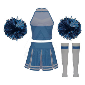 Ensemble de vêtements de danse pour femmes, tissu élastique doux, uniforme de cheerleading pour compétition, kit personnalisable en couleur - Product Image 6