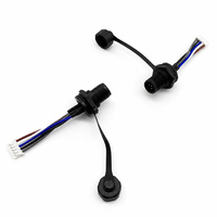 Connecteur plastique M12 8 broches mâle à fixation frontale avec capuchon de protection pour câble terminal JST PHR