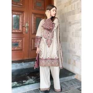 Conjunto de Top y Pantalón de Chifón de Diseño para Fiesta con Elegante Dupatta - Product Image 4