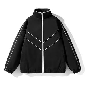 Custom Men's Vintage Waterproof <b>Windbreaker</b> Jacket Breathable Canvas Stand Collar Quick Dry Reversible <b>Beach</b> Style <b>Windbreaker</b> - Product Image 1