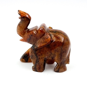Red Aventurine <b>Elephant</b> Hand Carved Natural Gemstone Figurine Energy Confidence Feng Shui <b>Decor</b> Wholesale - Product Image 1