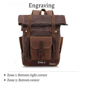 Mochila de Lona y Cuero de Primera Calidad, Bolsa para Portátil de Viaje, Fabricante OEM al por Mayor, LCB-0098 - Product Image 6