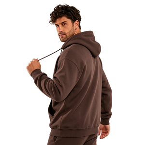 Sudadera con Capucha Personalizada con Pedrería, 100% Algodón, Felpa, Unisex, Lisa, Invernal, Holgada, con Bolsillos, Transpirable, Antiencogimiento, 550 gramos - Product Image 3