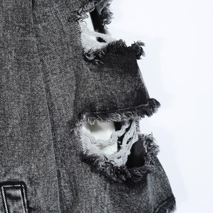 Wholesale Mens <b>Coat</b> Cotton Washed Oversized Distressed <b>Boyfriend</b> Denim Jacket - Product Image 4