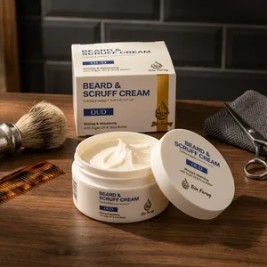 Crema para el Cuidado y Peinado de la Barba para Hombre ALIF CRYSTAL and AGATE con Aroma a Oud, Aceite de Coco, Manteca de Karité y Aceite de Argán - Product Image 1