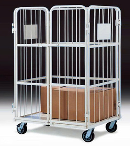 Chariot de logistique pliable 500 kg, chariot de transport robuste pour entrepôt, chariot à plateforme pliable à quatre roues en acier inoxydable, OEM - Product Image 3