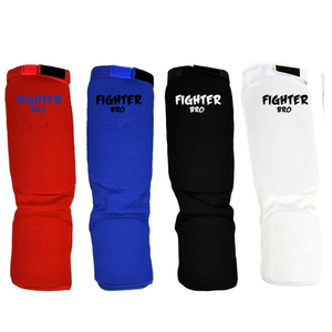 Protège-tibias de karaté professionnels en coton élastique, protections de tibias pour la boxe et les arts martiaux, rembourrage EVA, taille personnalisée - Product Image 2