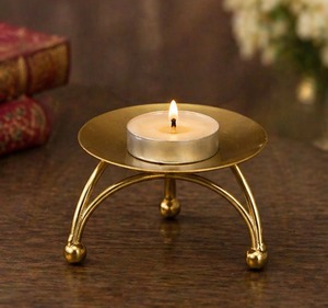 Support de bougie en métal argenté Glow Crafted, chandelier durable pour la décoration de la maison, chandelier rituel Glow - Product Image 4