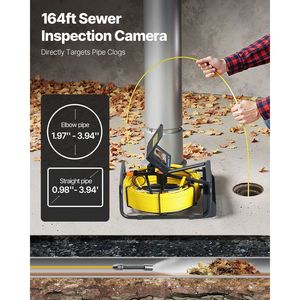 Telecamera per Ispezione Fognature da 164FT con Schermo da 4.3'', Funzione DVR, Impermeabile IP68, Endoscopio Industriale con Cavo Flessibile - Product Image 2