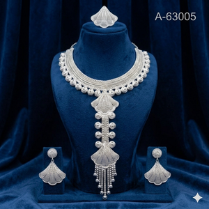 Conjunto de Joyería de Aleación Chapada en Oro y Plata con Circonitas, Estilo Antiguo y Moderno, para Mujer, para Bodas y Fiestas, A-63004 - Product Image 2