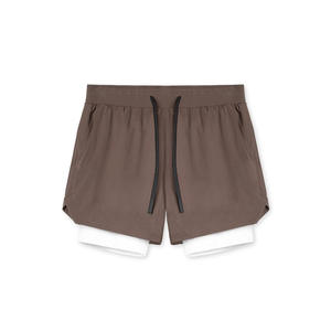 Pantalones Cortos Deportivos Transpirables de Secado Rápido con Bolsillo Trasero con Cierre para Correr, Hacer Ejercicio, Gimnasio, Fitness, Casuales, para Hombre - Product Image 1