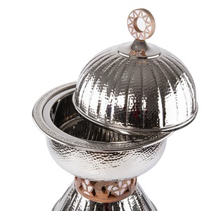 Hammered Stainless Steel Dome Hotpot Casserole with Decorative Stand Buffet Food Warmer for Hotel Catering Restaurant - Product Image 2