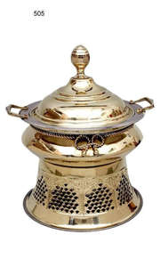 Plats de chauffe-plats martelés en cuivre 9 LTR d'occasion personnalisés pour la restauration mariages fabricant indien fournitures pour hôtels et restaurants - Product Image 4