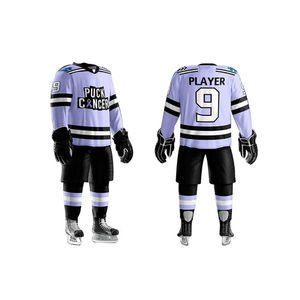 Ensembles d'uniformes de hockey sur glace de haute qualité, personnalisables, respirants, à séchage rapide, en tissu doux 100% polyester, prix abordable, best-sellers - Product Image 1