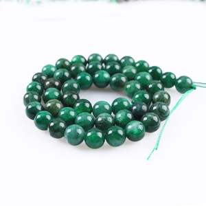 Perles rondes lisses en azurite verte naturelle, multicolores, pour la fabrication de bijoux, bracelets, colliers, accessoires DIY - Product Image 1