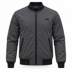 Customized Wholesale Price High Quality <b>Men's</b> Casual <b>Bomber</b> <b>Jackets</b> OEM Custom Front Canvas Waterproof Breathable Plain Dyed - Product Image 3