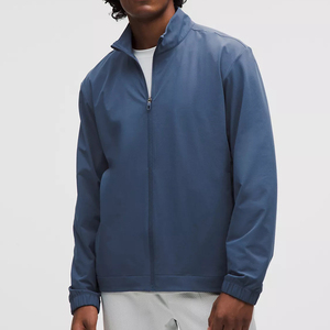 Mens Flex Training <b>Jacket</b> <b>Lightweight</b> Active Wear with Full Front Zip for Fitness Running Exercise Custom Factory Supply - Product Image 3