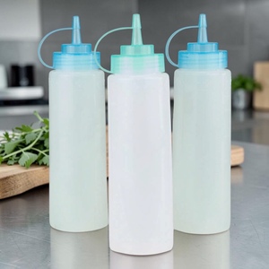 Bouteille de sauce en plastique à presser de 700ml, distributeur d'assaisonnement pour la maison, la cuisine, le restaurant, distributeur d'huile, moutarde, wasabi, 1 pièce - Product Image 1