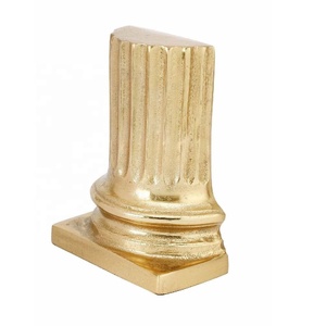 Golden Pillar Metal Bookend <b>Study</b> Home <b>Desk</b> Organizer Shelve Gift for Book Lover Book End Home Living Room Office Decoration - Product Image 3