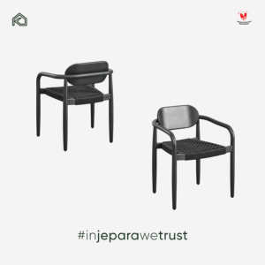 Silla de Comedor de Madera de Teca de Lujo Moderna Personalizada para Restaurante, Silla de Cuerda Tejida al por Mayor, Silla de Café Ecológica para Restaurante - Product Image 5