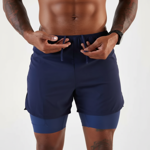 Pantalones Cortos Deportivos para Correr, de Color Liso, con Bolsillos, Casuales de Verano para Hombre, de Tela Oxford, Lino/Algodón, Transpirables, con Cintura Elástica - Product Image 1