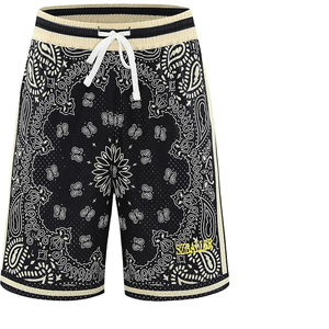 ผู้ผลิตกางเกงบาสเก็ตบอลตาข่ายผู้ชายแบบ OEM ODM มีกระเป๋าข้าง เอวยางยืดพร้อมเชือกผูก  รับพิมพ์ลายแบบ Sublimation 3D - Product Image 1