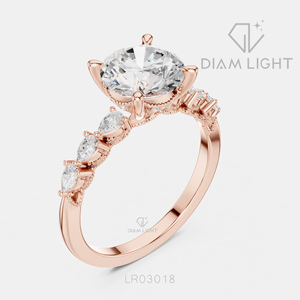 Élégante bague en or blanc 14 carats avec diamant de laboratoire rond de 2,00 carats, certifiée IGI, couleur F+, clarté VS+, bijoux de fiançailles et de mariage - Product Image 4