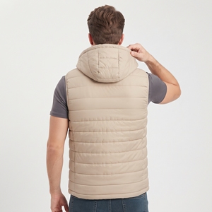 Parka de pana para hombre al por mayor, diseño de dos tonos con relleno de plumón, forro de piel sintética, abrigo cálido de invierno para exteriores - Product Image 2