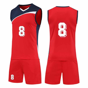 ชุดวอลเลย์บอล OEM สำหรับฝึกซ้อมและการแข่งขัน เสื้อเจอร์ซีย์โพลีเอสเตอร์แห้งเร็ว ระบายอากาศได้ดี ผู้ผลิตกางเกงขาสั้น - Product Image 6