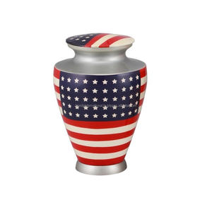 Urnes de crémation pour adultes en laiton de haute qualité et belle avec autocollant multicolore urnes funéraires en métal fini - Product Image 6