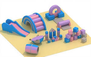 Parque Infantil Interior Comercial, Bloques de Juego Suaves, Estructuras Blandas para Niños, Área de Juego Educativa, Capacidad de 100-500 kg, 5-10+ Años - Product Image 1
