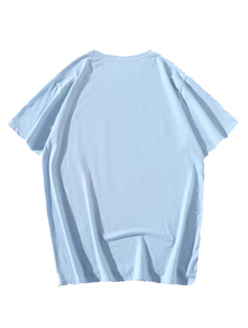 เสื้อยืดพลอยเทียมสำหรับผู้ชายเสื้อยืดสีดำล้วนติดโลโก้แบรนด์ตามสั่งใหม่ - Product Image 2