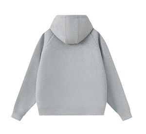 Sudadera con Capucha Gris para Hombre, Precio al por Mayor, Cierre de Cremallera, Manga Larga, Color Sólido, Felpa Francesa, Ropa de Otoño - Product Image 2