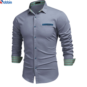 เสื้อเชิ้ตผู้ชายสั่งตัดพิเศษ เสื้อเชิ้ตผู้ชายมีกระเป๋าเสื้อแบบกำหนดเอง เสื้อเชิ้ตแขนยาวสีพื้น ผ้าไม่ยับ สำหรับงานทางการ ธุรกิจ หรือลำลอง ติดกระดุม - Product Image 3