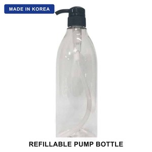 Botella Transparente Recargable con Bomba de 850 ml, Dispensador de Champú Vacío, Envase para Loción, Jabón Líquido Corporal - Product Image 1