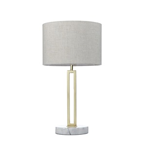 Luxury <b>Marble</b> <b>Table</b> Lamp With Sleek Geometric Silhouette Elegant Drum Shade And Contemporary Designer Home Appeal - Product Image 6